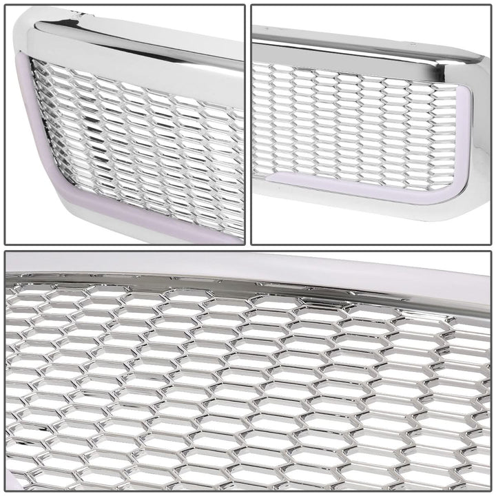 99-04 Ford F-250/F-350/F-450/F-550 Honeycomb Mesh Grille w/ LED DRL