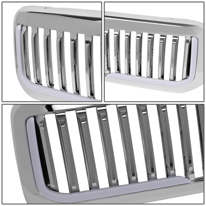99-04 Ford F-250 F-350 F-450 F-550 Vertical Fence Style LED DRL Grille