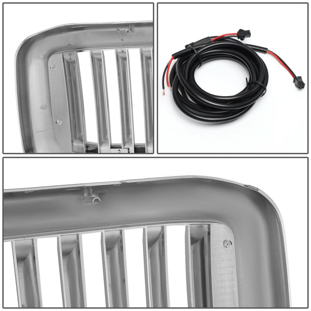 99-04 Ford F-250 F-350 F-450 F-550 Vertical Fence Style LED DRL Grille