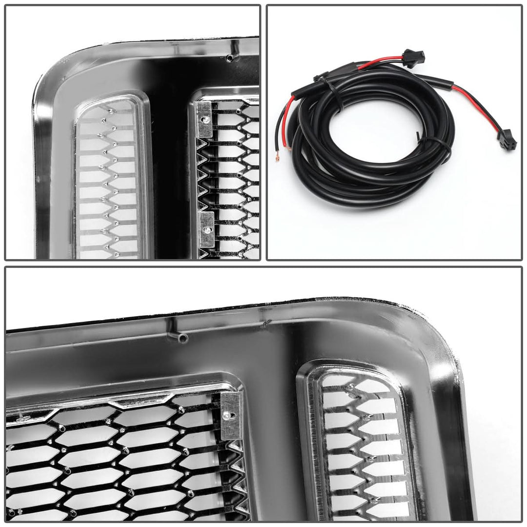 2005-2007 Ford F-250/F-350/F-450/F-550 Honeycomb Grille w/ LED DRL