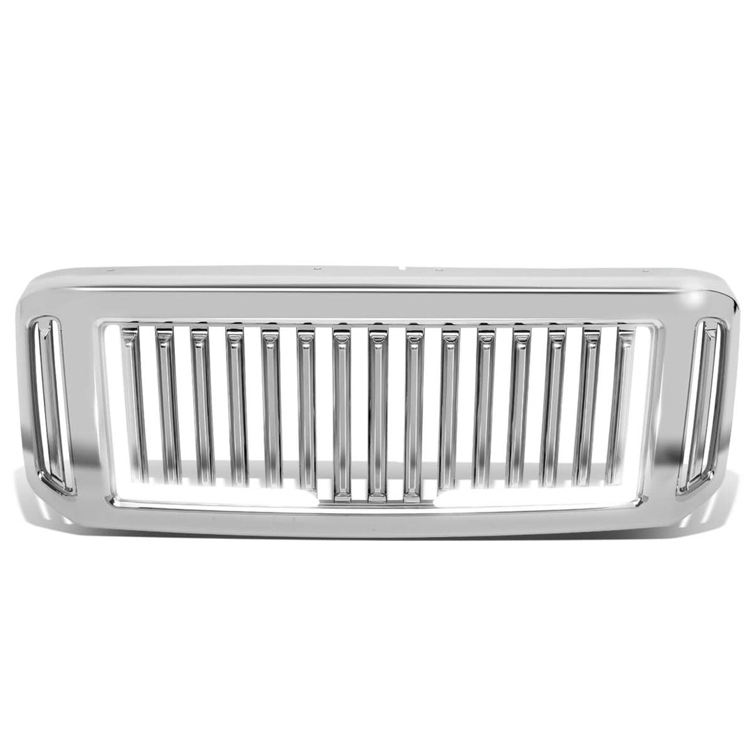 05-07 Ford F-250 F-350 F-450 F-550 Vertical Fence LED DRL Grille Chrome