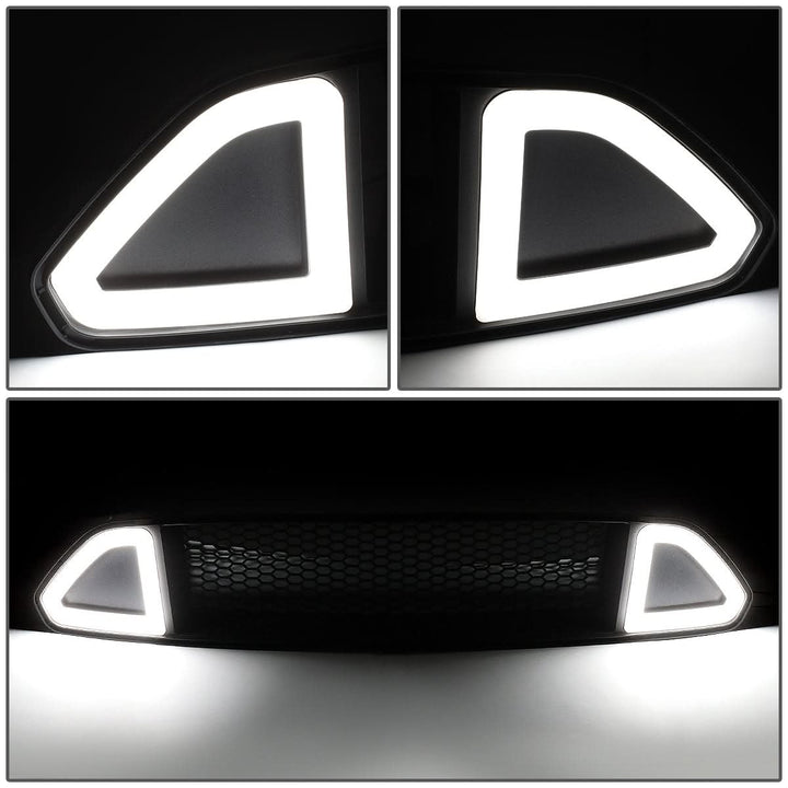 2015-2017 Ford Mustang Honeycomb Grille with LED DRL Lights