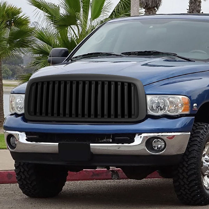 02-05 Dodge Ram 1500/2500/3500 Vertical Fence Style Grille - Matte Black