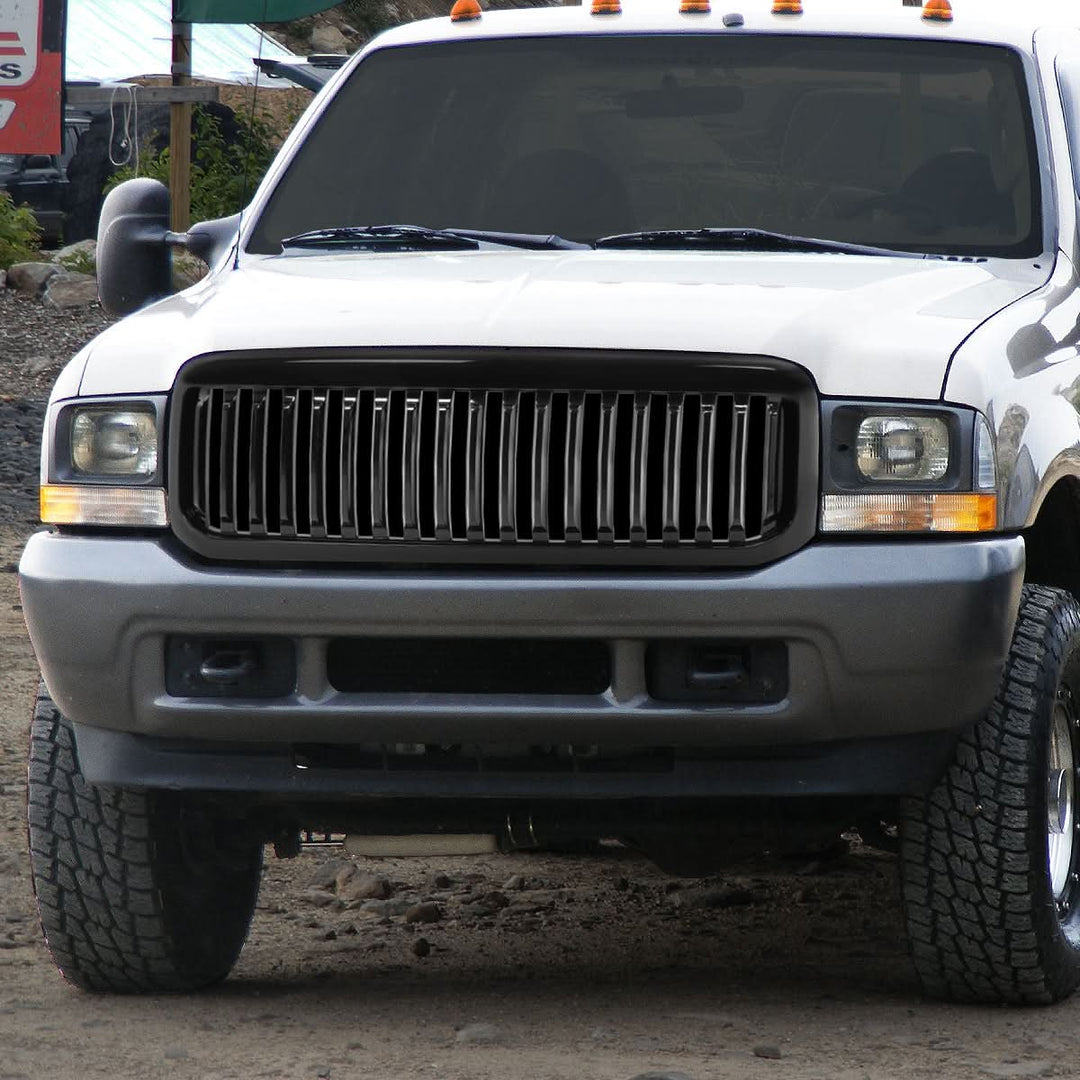99-04 Ford F-250 F-350 F-450 F-550 Vertical Fence Style Grille - Black