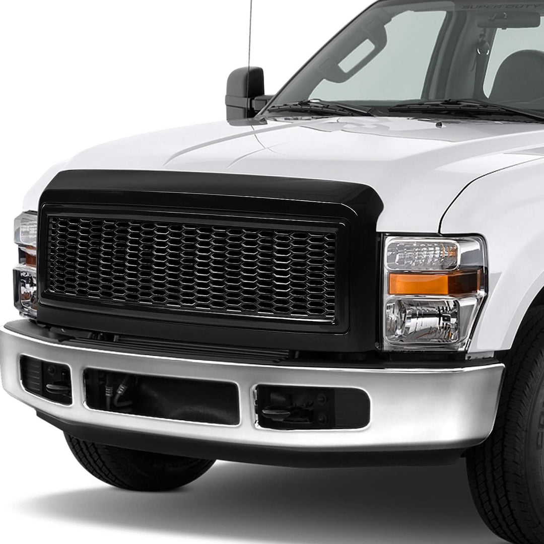 2008-2010 Ford F-250 F-350 F-450 F-550 Honeycomb Mesh Grille - Black
