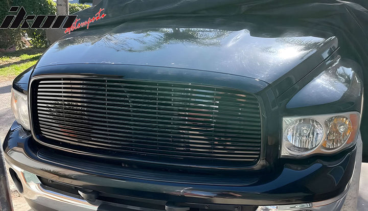 2002-2005 Dodge Ram 1500 2500 3500 Z Style Black Bumper Grille ABS