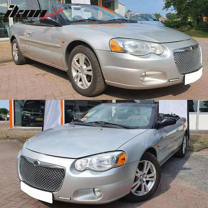 2004-2006 Chrysler Sebring B Style Chrome Front Bumper Grille ABS