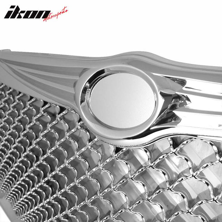 2004-2006 Chrysler Sebring B Style Chrome Front Bumper Grille ABS
