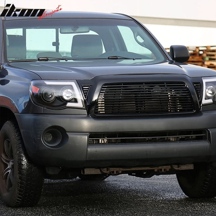 2005-2011 Toyota Tacoma Horizontal Style Black Front Hood Grille ABS