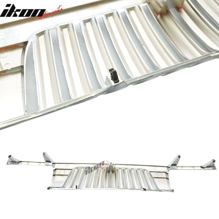 2002-2004 Nissan Xterra Vertical Chrome Front Bumper Hood Grille ABS