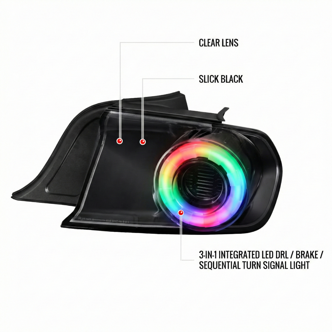 NTXGLOW RGB tail lights (2015 - 2022 Ford Mustang)
