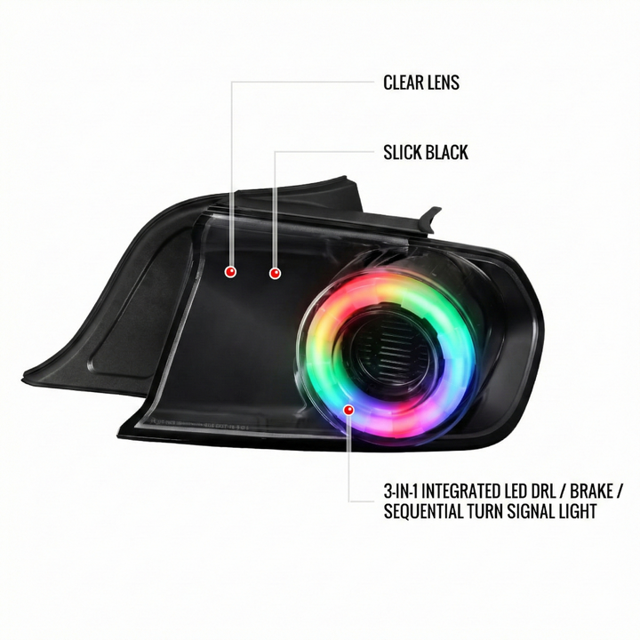 NTXGLOW RGB tail lights (2015 - 2022 Ford Mustang)