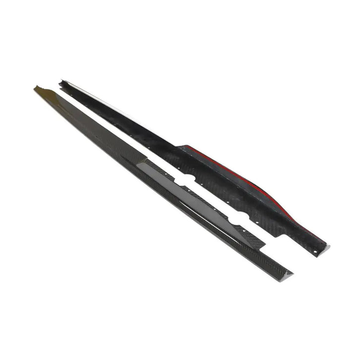 Audi R8 V10 Coupe 4S Gen 2 Facelift Prepreg Dry Carbon Fiber Side Skirts Extensions 2019 - 2023