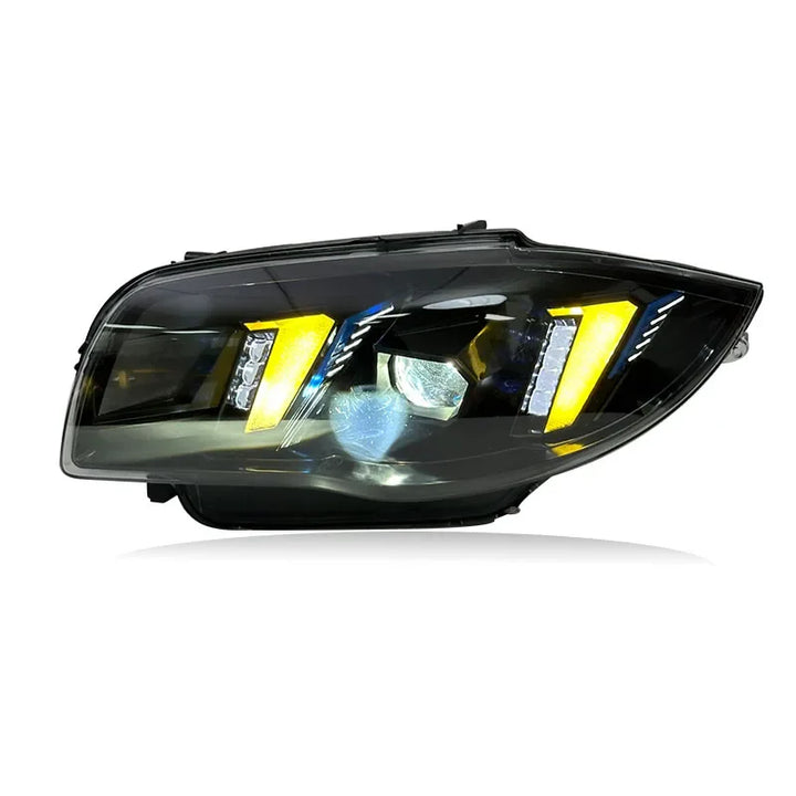 BMW 1 Series E87 Snake Eye Laser LED Headlight Assembly with Dual-Color DRL (Yellow / White) 2004 - 2011 (116i / 118i / 120i / 125i)
