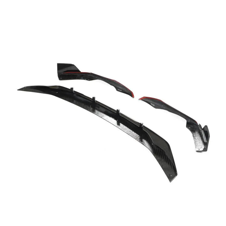 Audi RS6 C8 Avant Wagon Pre-Preg Dry Carbon Fiber Front Bumper Lip Spoiler 2019 - 2021