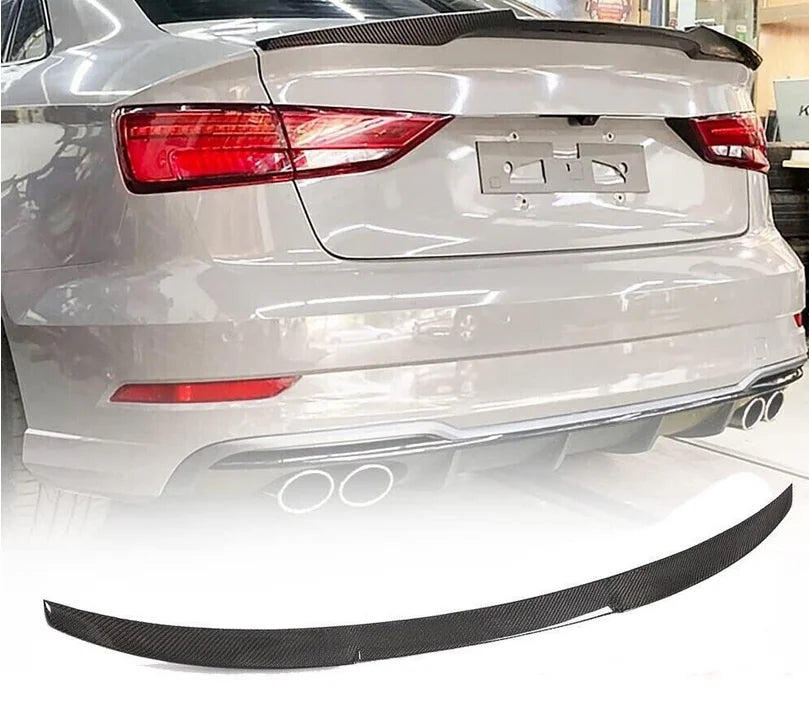 Audi A3 8V S-Line / S3 / RS3 Sedan Carbon Fiber Rear Trunk Spoiler Wing Lip 2014 - 2019