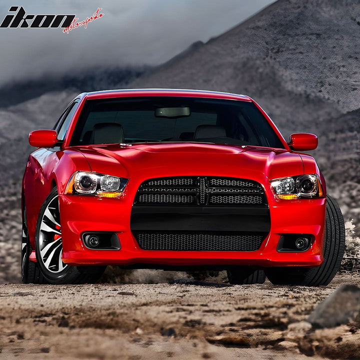 2012-2014 Dodge Charger SRT8 OE Style Unpainted Front Upper Grille ABS