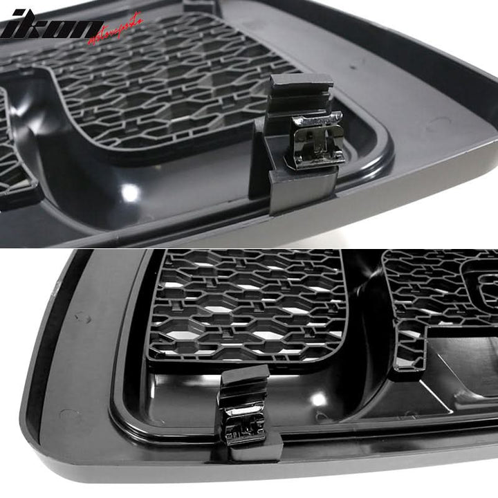 2009-2012 Dodge Ram 1500 Gloss Black Front Upper Grille W/Signal Light
