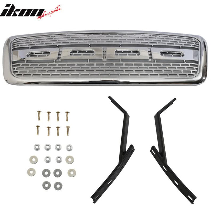 2004-2008 Ford F150 R Chrome Front Hood Bumper Grill Grille ABS