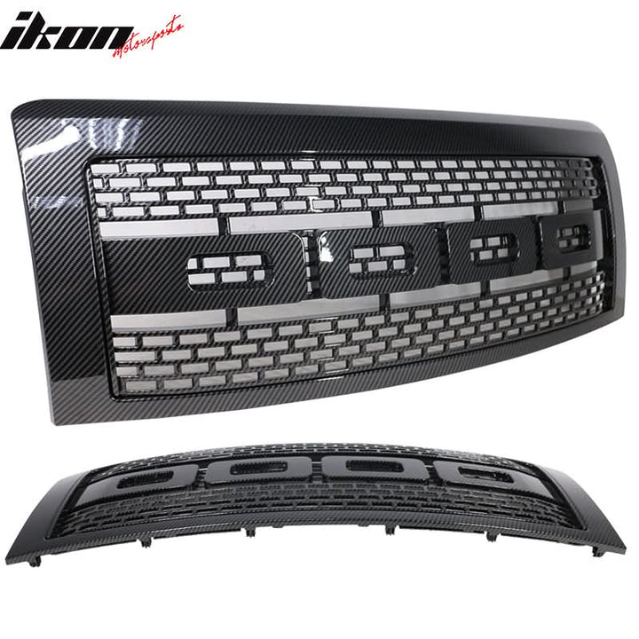 2009-2014 Ford F150 R Front Bumper Hood Grille Mesh Hood Guard ABS