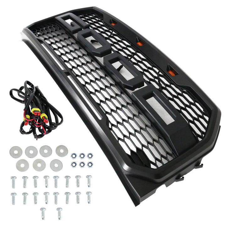 2015-2017 Ford F150 R Front Bumper Hood Mesh LED Grille Replacement