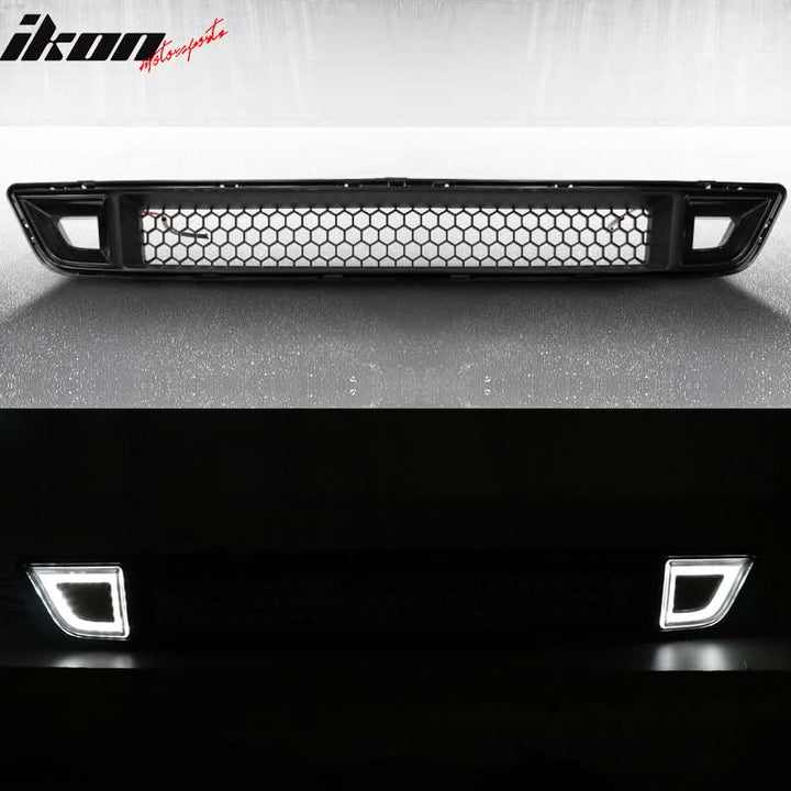 2015-2017 Ford Mustang Front Lower Grille With Smoked DRL LED Light