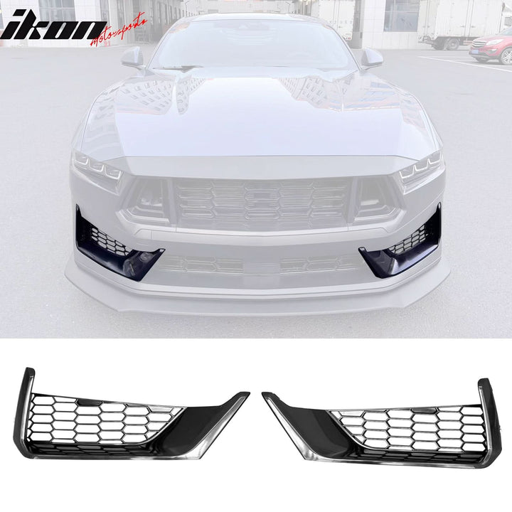 2024-2025 Ford Mustang Dark Horse Front Bumper Mesh Grilles Covers ABS