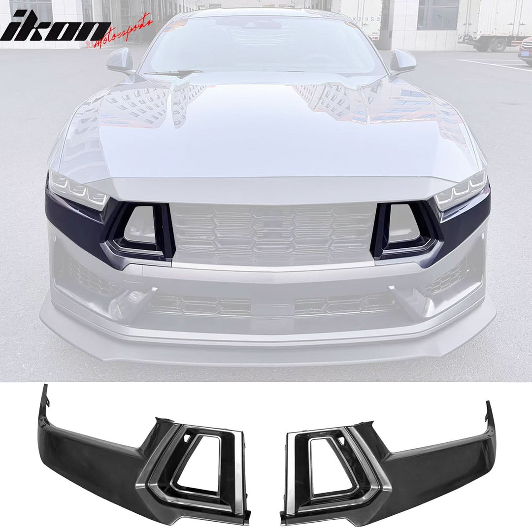 2024-2025 Ford Mustang Dark Horse Front Bumper Upper Lower Grilles ABS