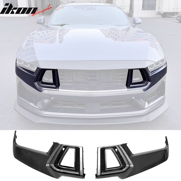 2024-2025 Ford Mustang Dark Horse Front Bumper Upper Lower Grilles ABS
