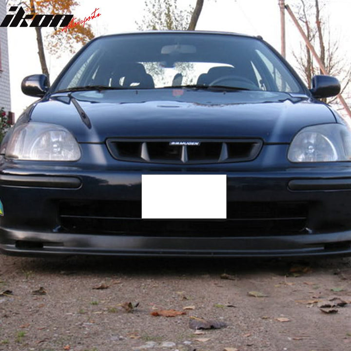 1996-1998 Honda Civic Mug Style White Front Bumper Mesh Grille ABS