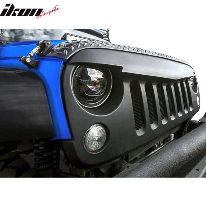 2007-2018 Jeep Wrangler JK JKU Angry Bird V1 Front Hood Grille ABS