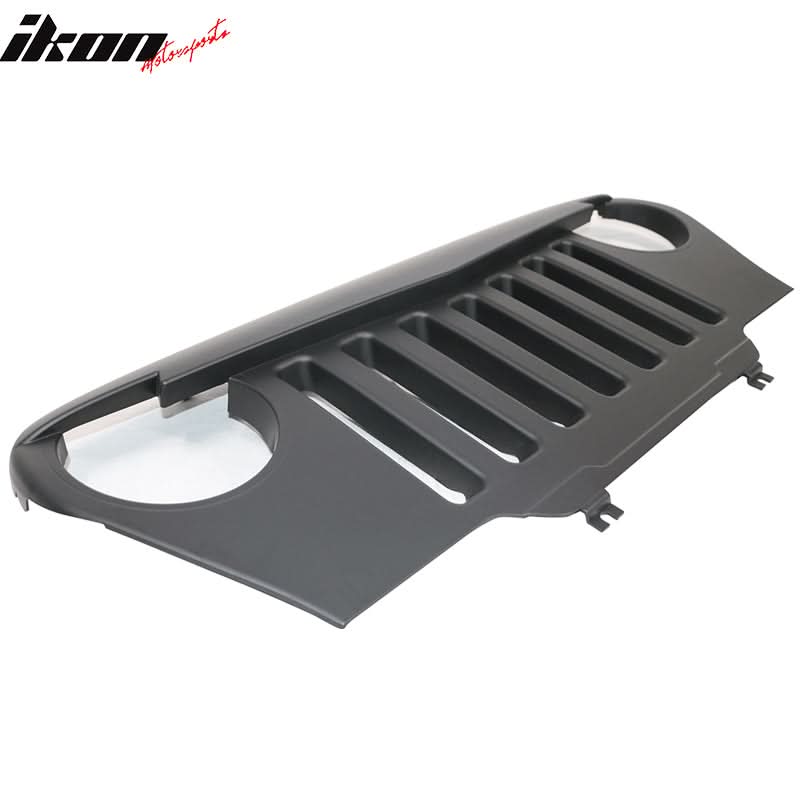 1997-2006 Jeep Wrangler TJ V1 Black Angry Bird Front Hood Grille ABS