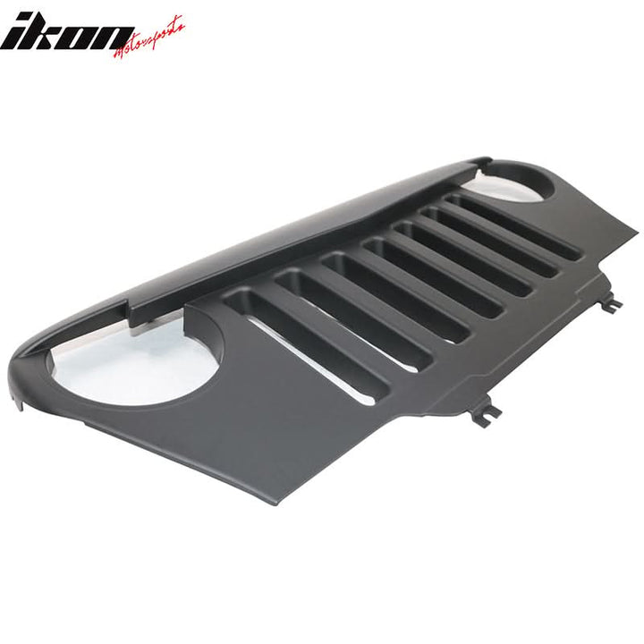 1997-2006 Jeep Wrangler TJ V1 Black Angry Bird Front Hood Grille ABS
