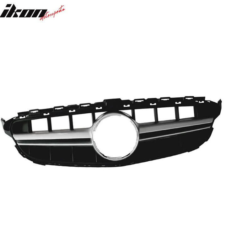 2015-2018 Benz W205 C-Class Vertical AMG Style Silver Front Grille