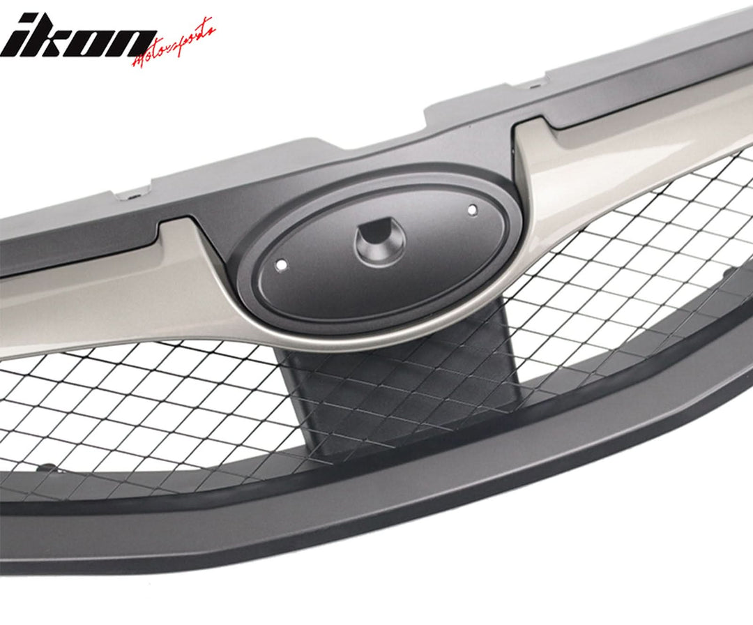 2008-2010 Subaru Impreza WRX OE Style Grille Matte Black W/ Silver ABS