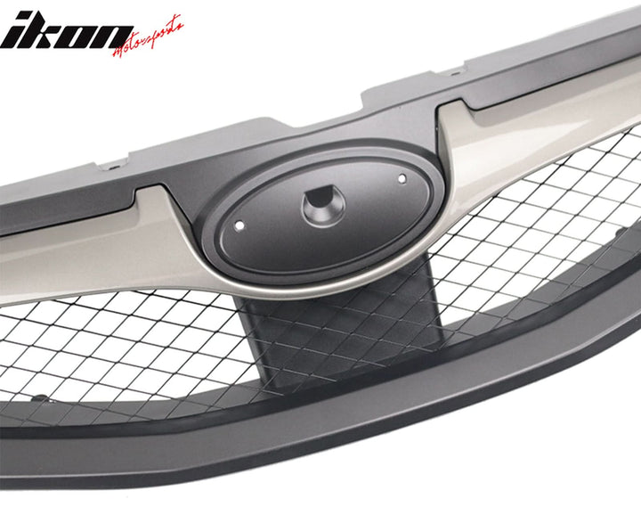 2008-2010 Subaru Impreza WRX OE Style Grille Matte Black W/ Silver ABS