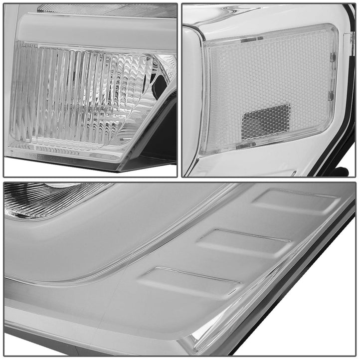 2009-2014 Ford F-150 3D LED Projector Headlights Chrome Housing