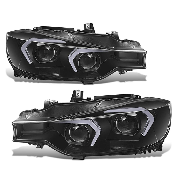 2012-2015 BMW 320I 328D 328I 335I 3D LED Swoosh Projector Headlights
