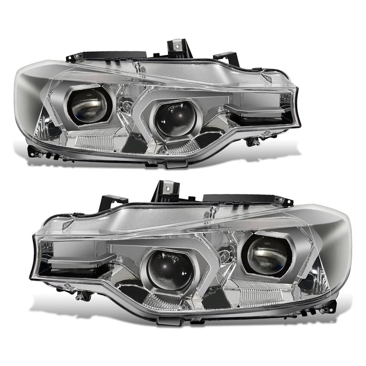 2012-2015 BMW 3-Series 3D LED Swoosh Projector Switchback Headlights