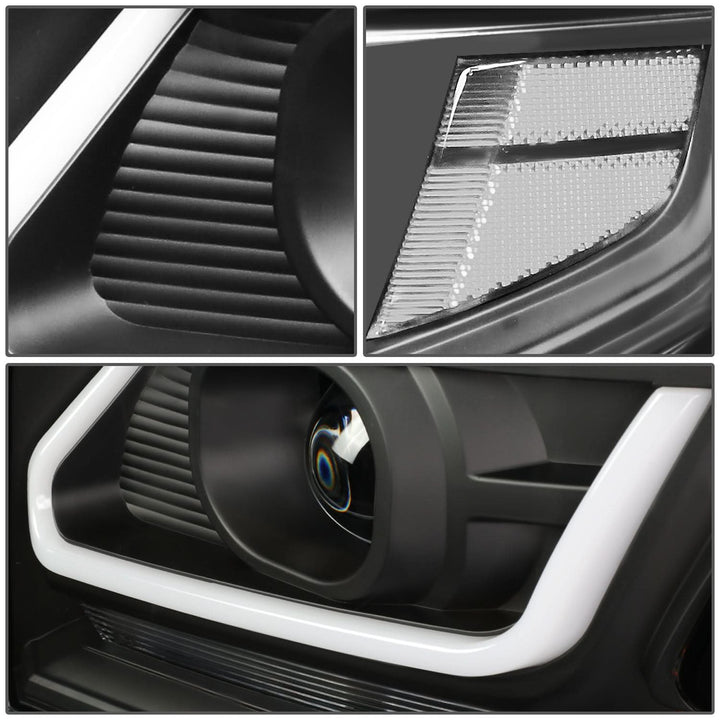 15-18 Chevrolet Suburban/Tahoe 3D LED Projector Headlights Black