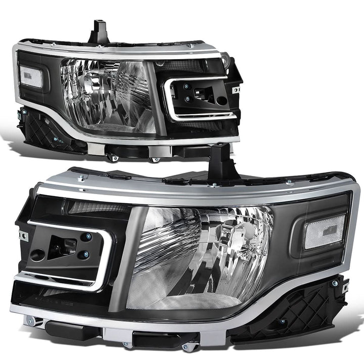 2013-2019 Ford Flex Black Housing Clear Corner Headlights