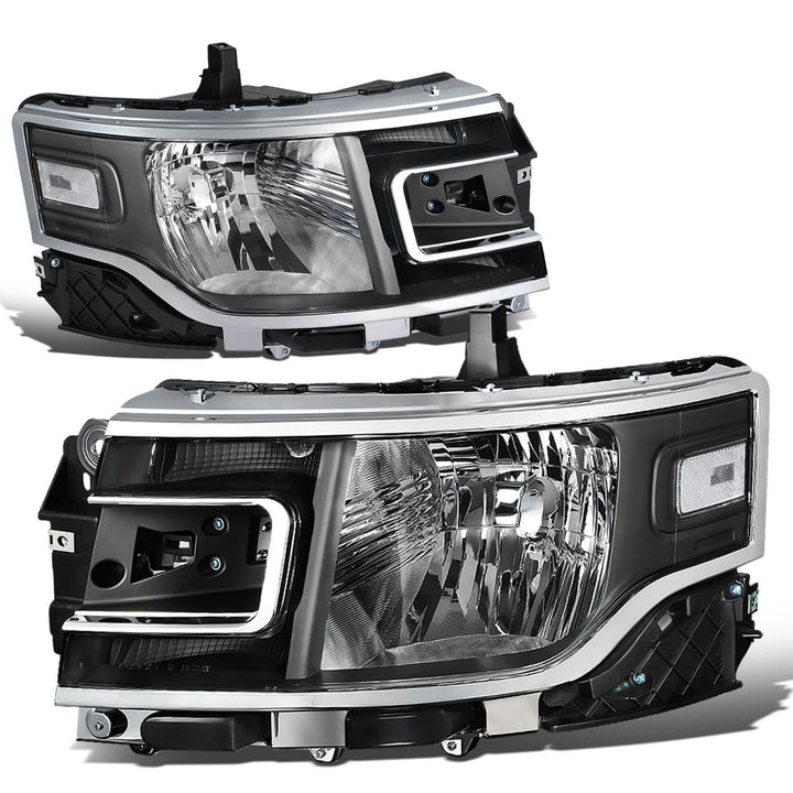 2013-2019 Ford Flex Black Housing Clear Corner Headlights