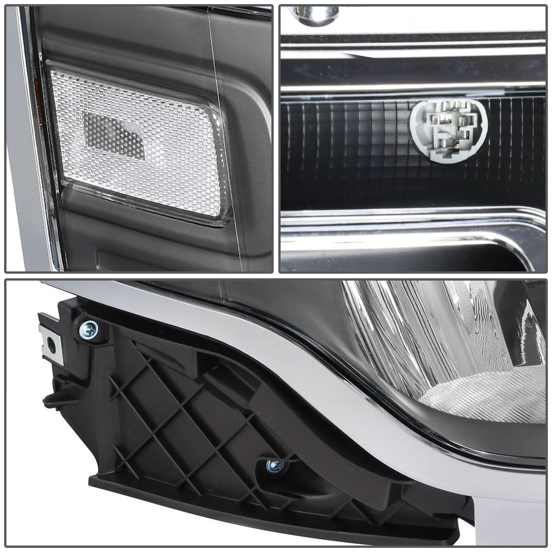 2013-2019 Ford Flex Black Housing Clear Corner Headlights