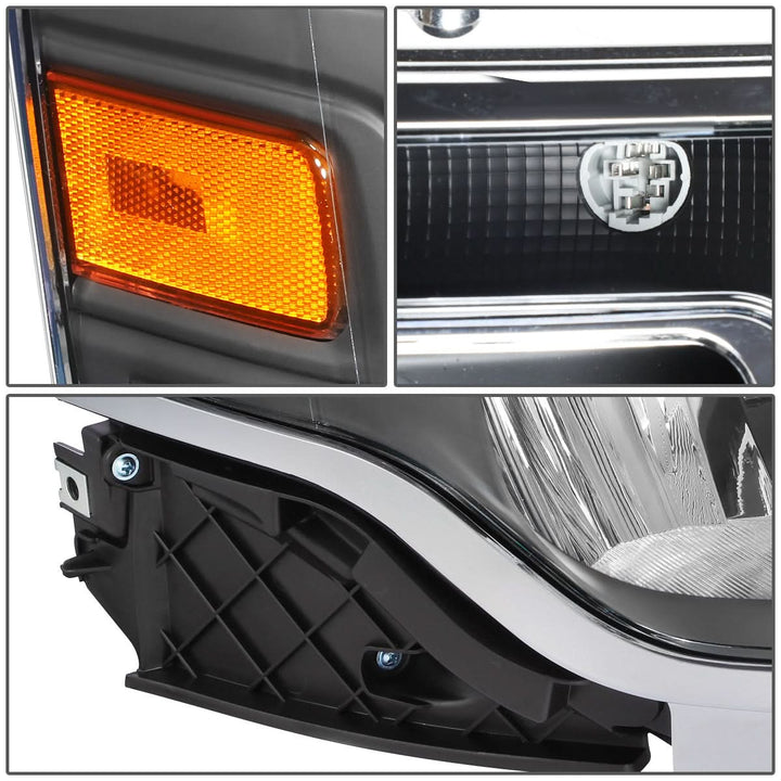 2013-2019 Ford Flex Black Housing Halogen Headlights