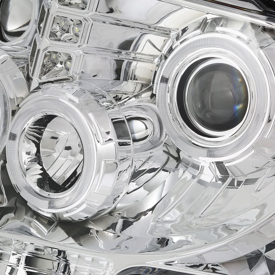 09-14 Ford F-150 LED Halo Projector Headlights Chrome Housing