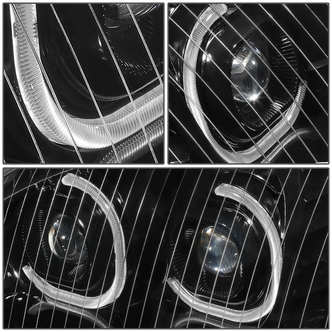 04-17 Freightliner Columbia LED Projector Headlights - Black Housing