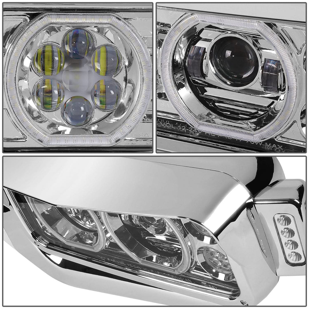 81-88 Peterbilt 359 / 87-07 379 / 08-21 389 LED Clear Headlights