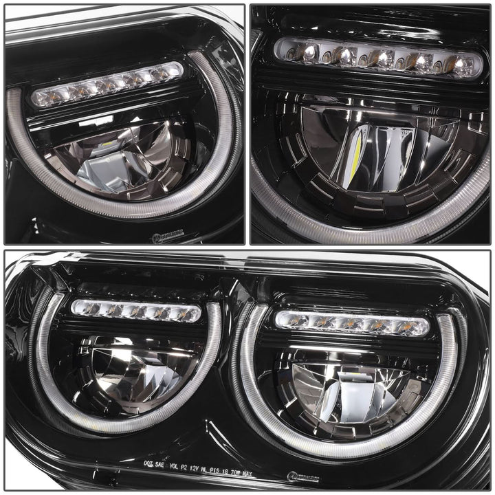 2008-2014 Dodge Challenger Black Housing Headlights