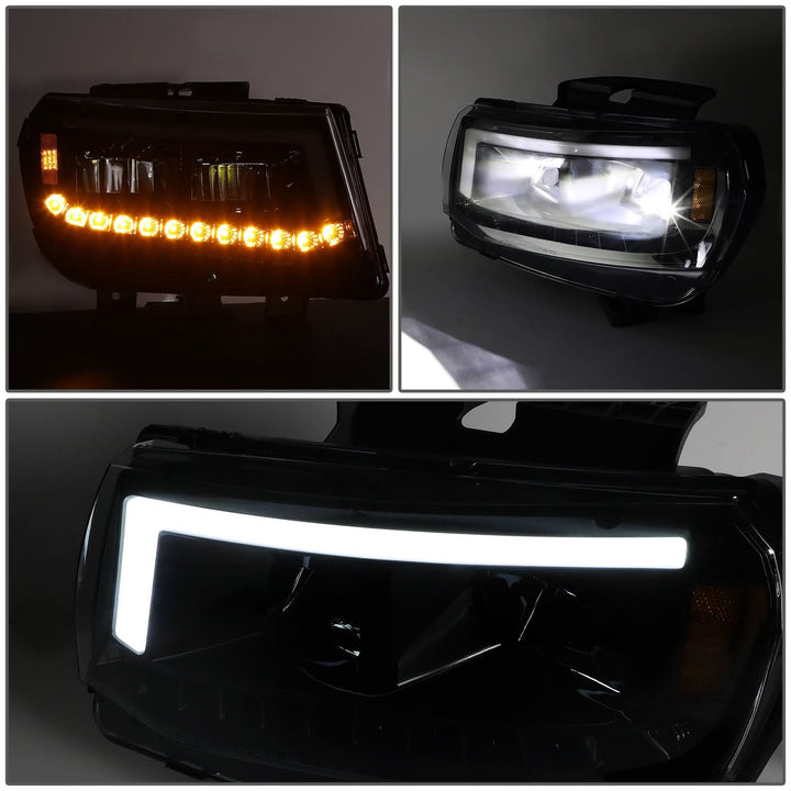 2014-2015 Chevrolet Camaro Full LED Headlights - Black