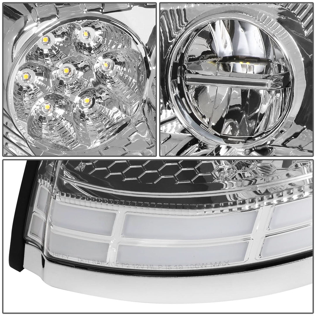 03-17 Volvo VN VNL VNM VNX LED Switchback Headlights Chrome
